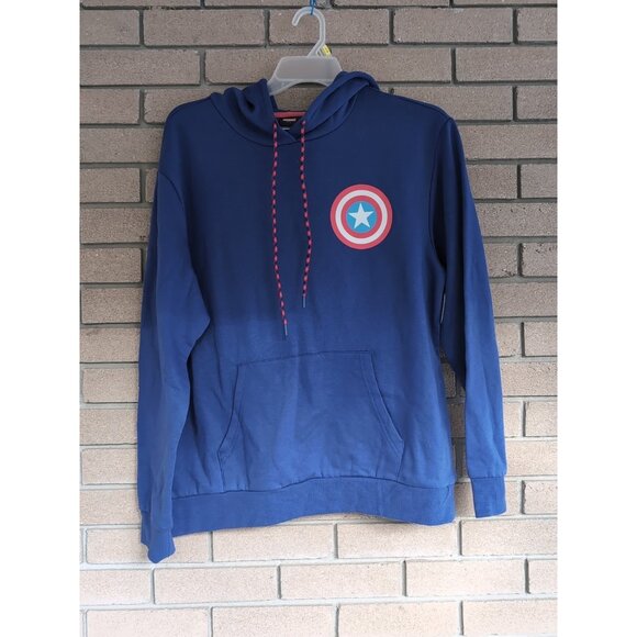 Blue Marvel Captain America Hoodie Size: Large - Picture 1 of 2